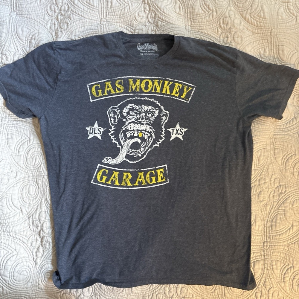 Gas Monkey Garage Shirt Mens XL Short Sleeve Gray